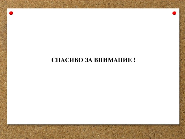  СПАСИБО ЗА ВНИМАНИЕ ! 