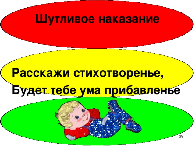 Шутливое наказание Расскажи стихотворенье, Будет тебе ума прибавленье  