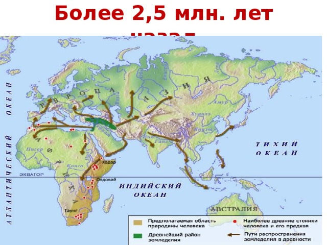 Более 2,5 млн. лет назад 