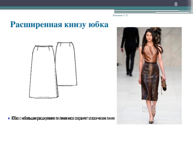  Измаева С.П. Расширенная книзу юбка   