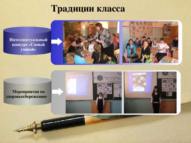 Традиции класса Интеллектуальный конкурс «Самый умный»  Мероприятия по здоровьесбережению 