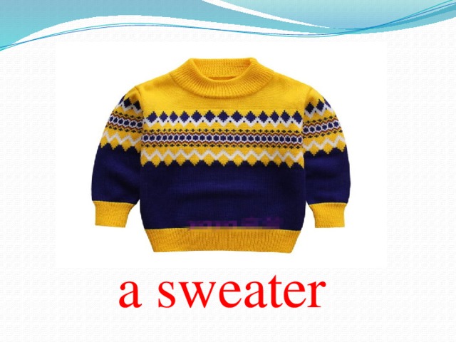a sweater 