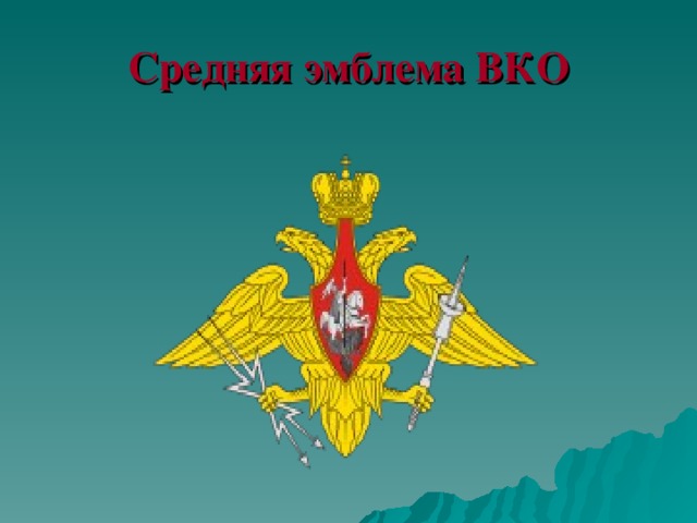Средняя эмблема ВКО 