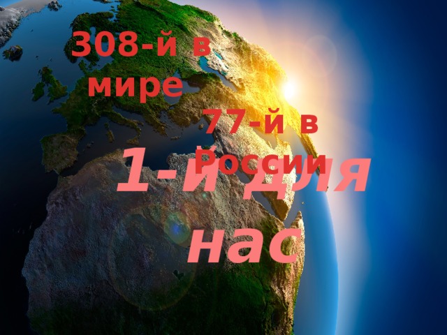 308-й в мире 77-й в России 1-й для нас 