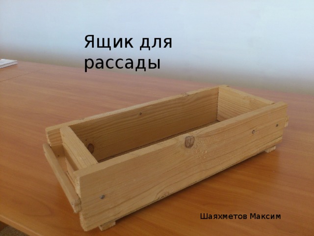 Ящик для рассады Шаяхметов Максим 