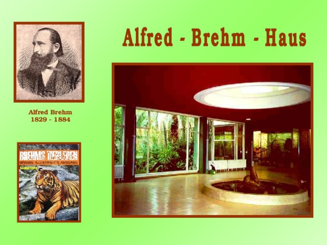 Alfred Brehm 1829 - 1884 