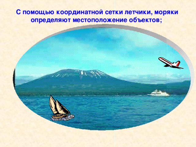 С помощью координатной сетки летчики, моряки определяют местоположение объектов; 