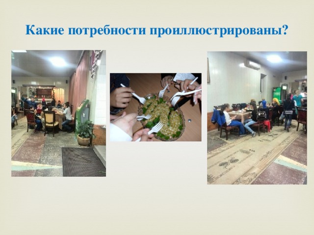 Какие потребности проиллюстрированы? 