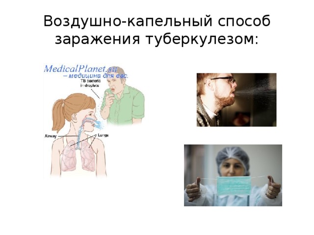 Воздушно-капельный способ заражения туберкулезом: 