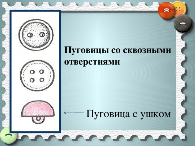 Пуговицы со сквозными отверстиями Пуговица с ушком 