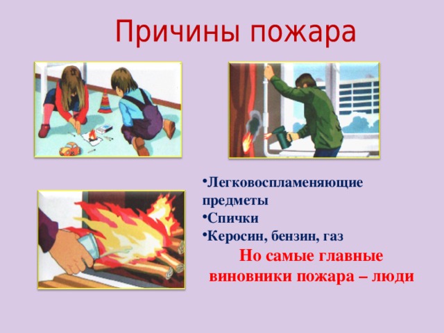 Неисправность электрических приборов Забывчивость  (забыл выключить) Искра (печь, камин)