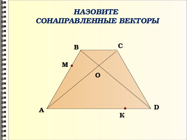 НАЗОВИТЕ СОНАПРАВЛЕННЫЕ ВЕКТОРЫ С В М О O D А К 