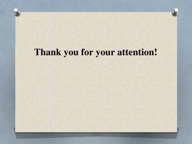 Thank you for your attention! 