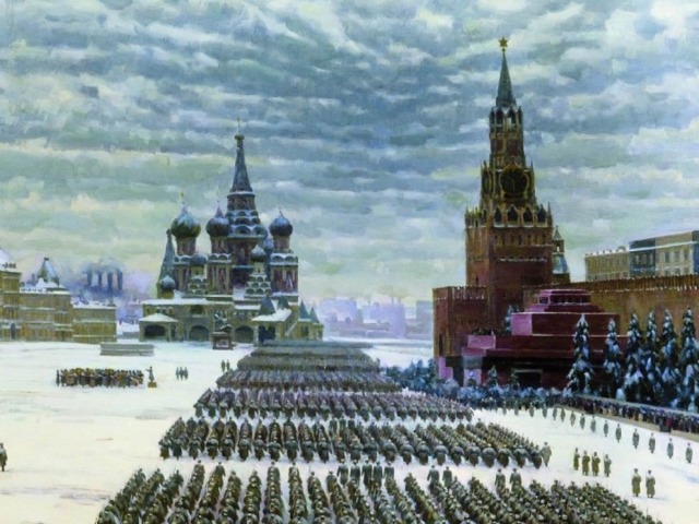 Парад победы на Красной площади 7 ноября 1941 года  