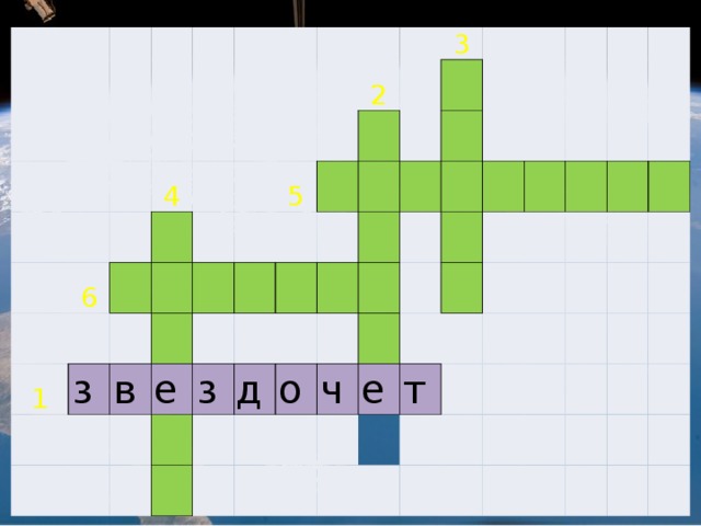 6 4 1     з      5 2 в    3   е          з      д              о          ч    е      т      
