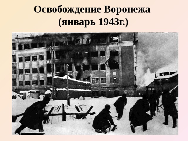 Освобождение Воронежа  (январь 1943г.) 