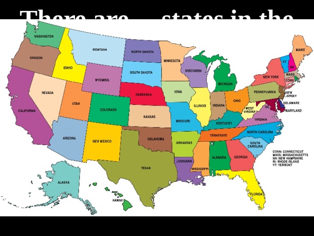 There are….states in the United States of America 19 23 50 48 
