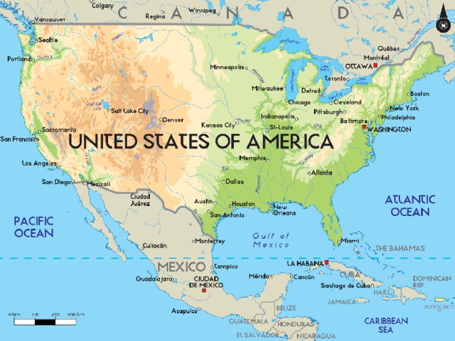 The US is washed by the… in the west Black Sea Japan Sea Northern Sea Pacific Ocean 