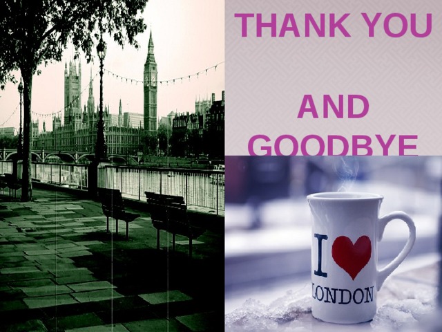 THANK YOU AND GOODBYE 