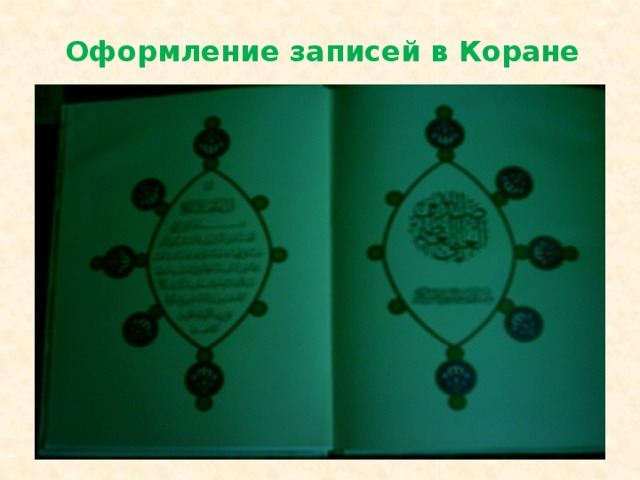 Оформление записей в Коране