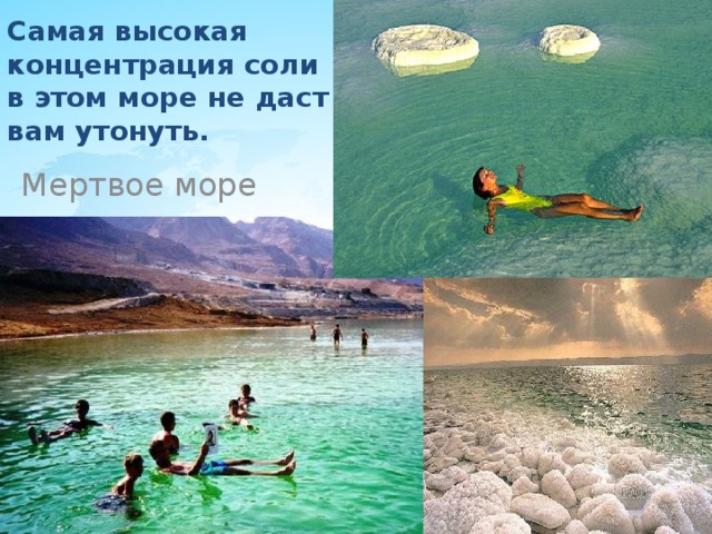 Самая высокая концентрация соли в этом море не даст вам утонуть. Мертвое море 