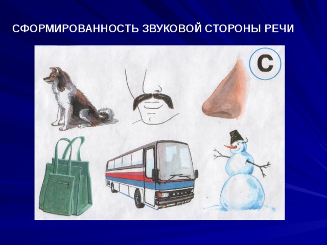 СФОРМИРОВАННОСТЬ ЗВУКОВОЙ СТОРОНЫ РЕЧИ 