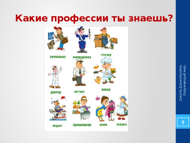 Школа Дошкольника. Окружающий мир.  Какие профессии ты знаешь? 5 