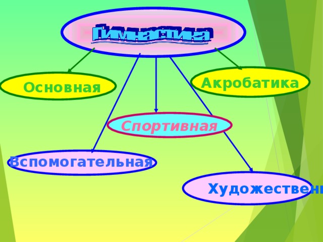 Акробатика Основная Спортивная Вспомогательная Художественная 