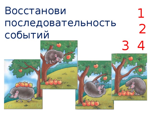 Восстанови последовательность событий 1 2 3 4 
