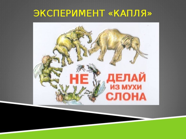 ЭКСПЕРИМЕНТ «КАПЛЯ» 