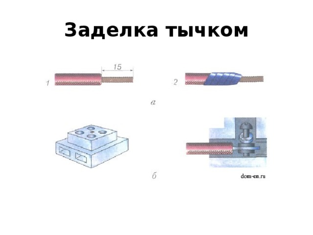 Заделка тычком 