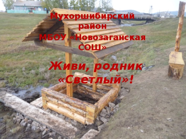 Мухоршибирский район МБОУ «Новозаганская СОШ» Живи, родник «Светлый»!   