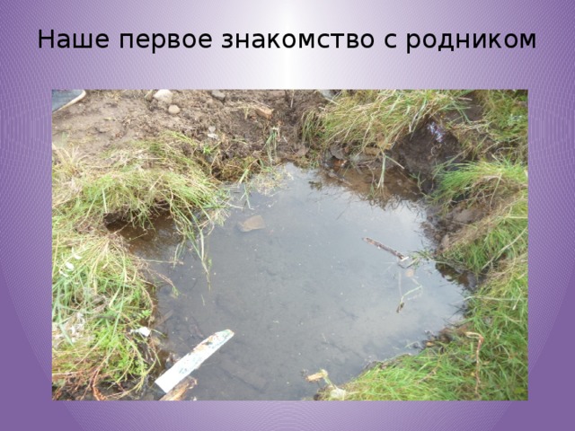 Наше первое знакомство с родником   