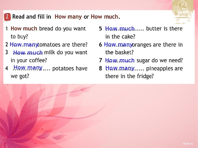 44 How many How much How much How many Можно использовать электронное приложение. How many  