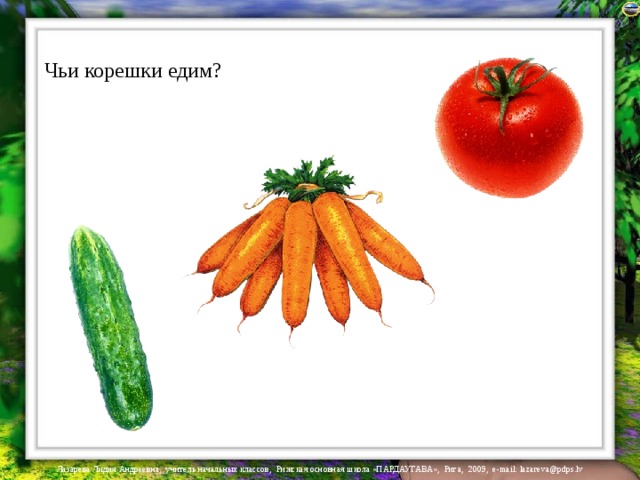 Чьи корешки едим? 