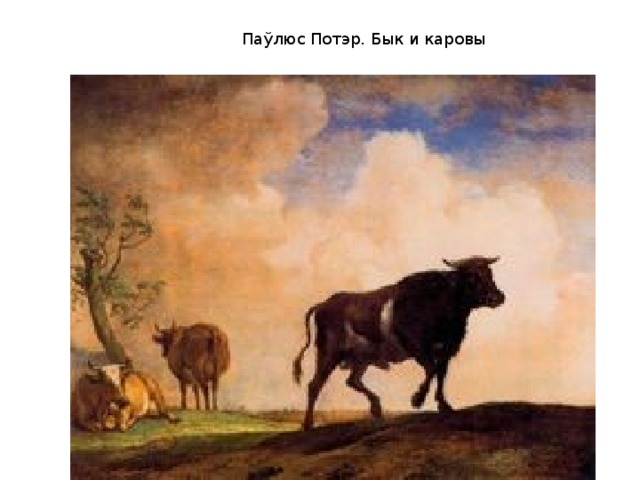 Паўлюс Потэр. Бык и каровы 