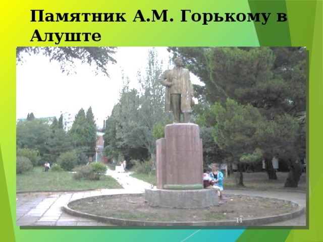 Памятник А.М. Горькому в Алуште  