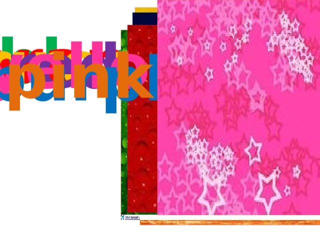 blue orange green red yellow pink purple 