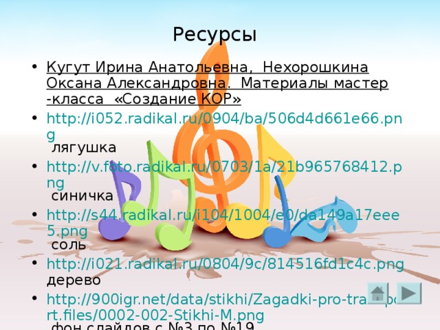 Ресурсы