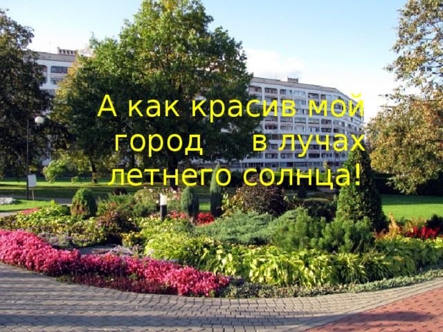 А как красив мой город в лучах летнего солнца!  