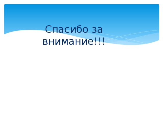 Спасибо за внимание!!! 