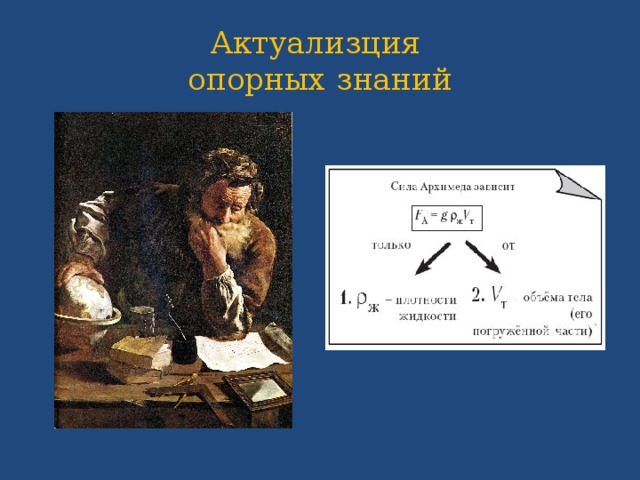 Актуализция  опорных знаний 