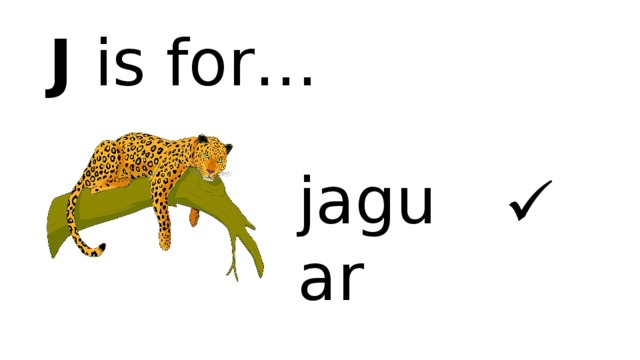 J is for… jaguar  