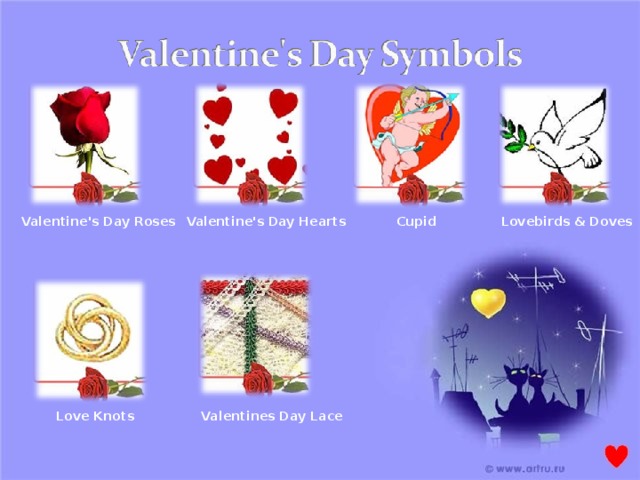 Valentine's Day Roses Valentine's Day Hearts Cupid Lovebirds & Doves Love Knots Valentines Day Lace 