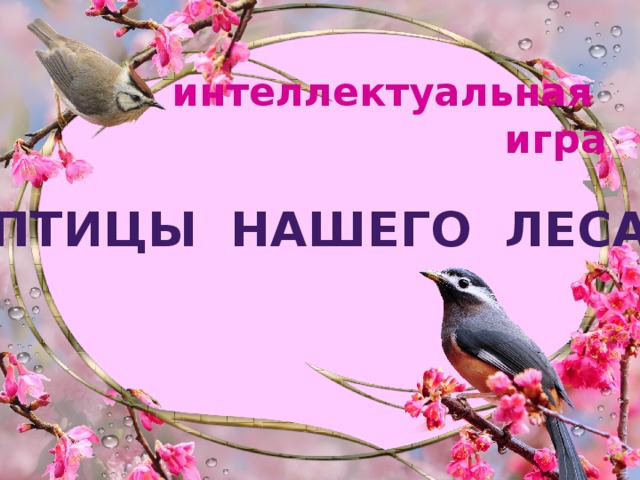 интеллектуальная игра «птицы нашего леса» 