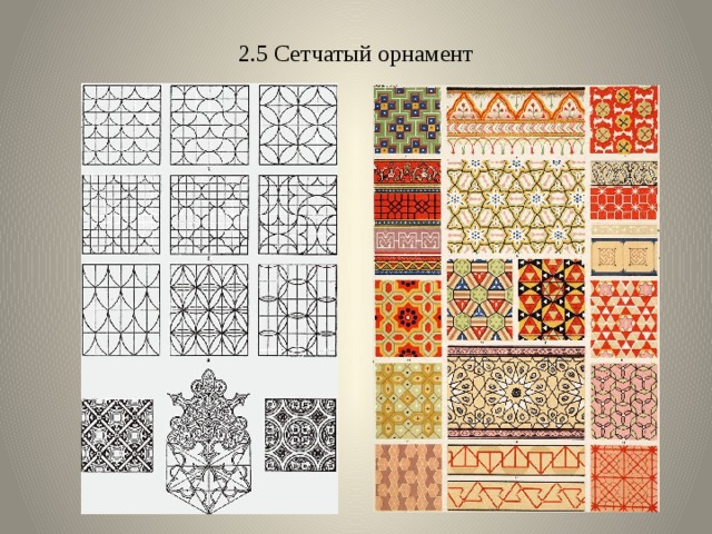 2.5 Сетчатый орнамент 