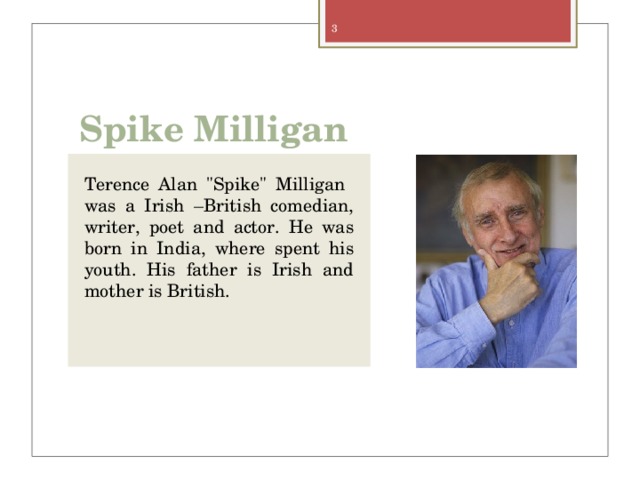 Spike Milligan Terence Alan 