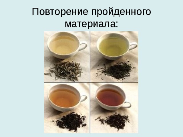 Повторение пройденного материала: 
