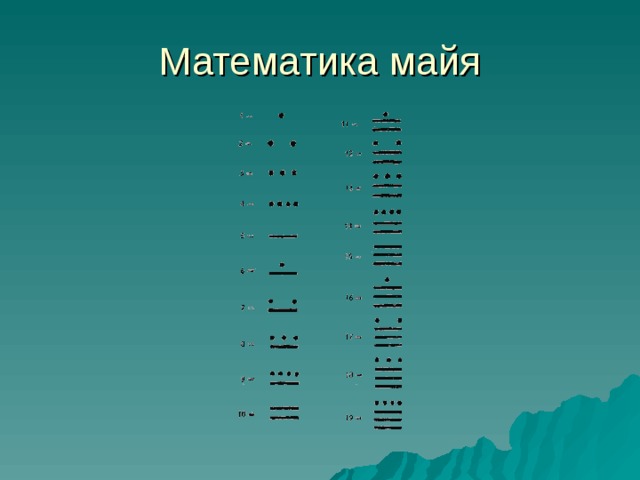 Математика майя 