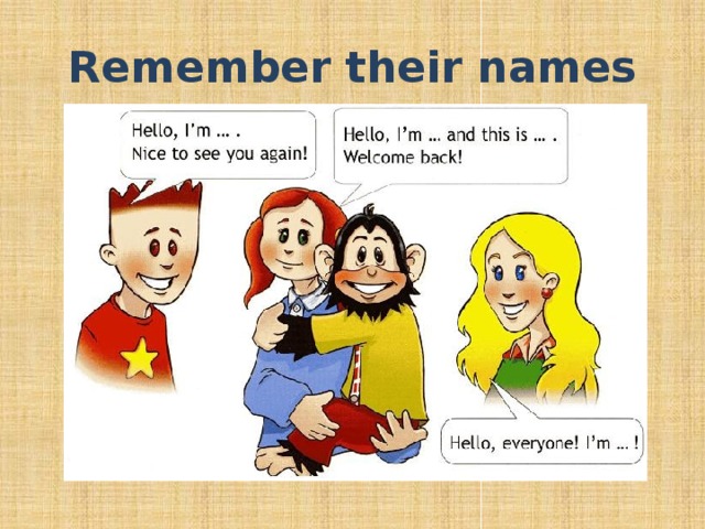 Remember their names 